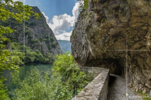 Началото на пътеката в каньон Матка