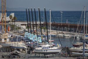 Пристанищната зона отделена за тимовете от UNICREDIT Youth America&rsquo;s Cup