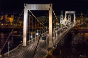 Нощна Будапеща - мост Елизабет