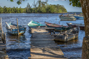 Залива на прасетата, Куба - рибарски кей в Playa Larga