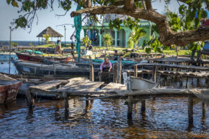 Залива на прасетата, Куба - рибарското пристанище в Playa Larga