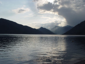 Которския залив по залез