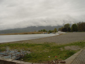 Брегът на Охридското езеро при Струга