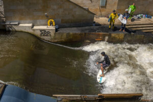 Leinewelle - хидравлично контролирана система за полуестествена речна вълна