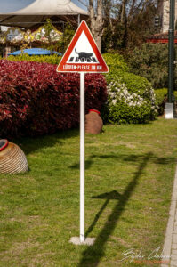 ВНИМАНИЕ пресичащи котки. Ограничение на скоростта 20 км/ч