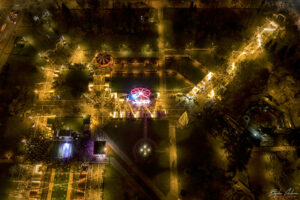 Коледен базар Sofia Christmas Fest 2024 от птичи поглед