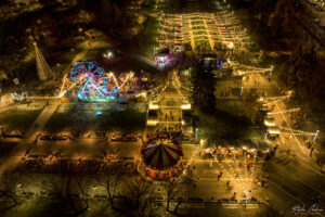 Коледен базар - Sofia Christmas Fest 2024 от птичи поглед