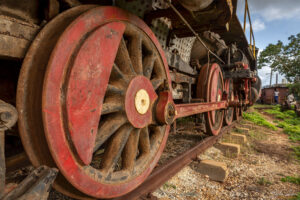 ЖП гара Тринидад - изоставен парен локомотив
